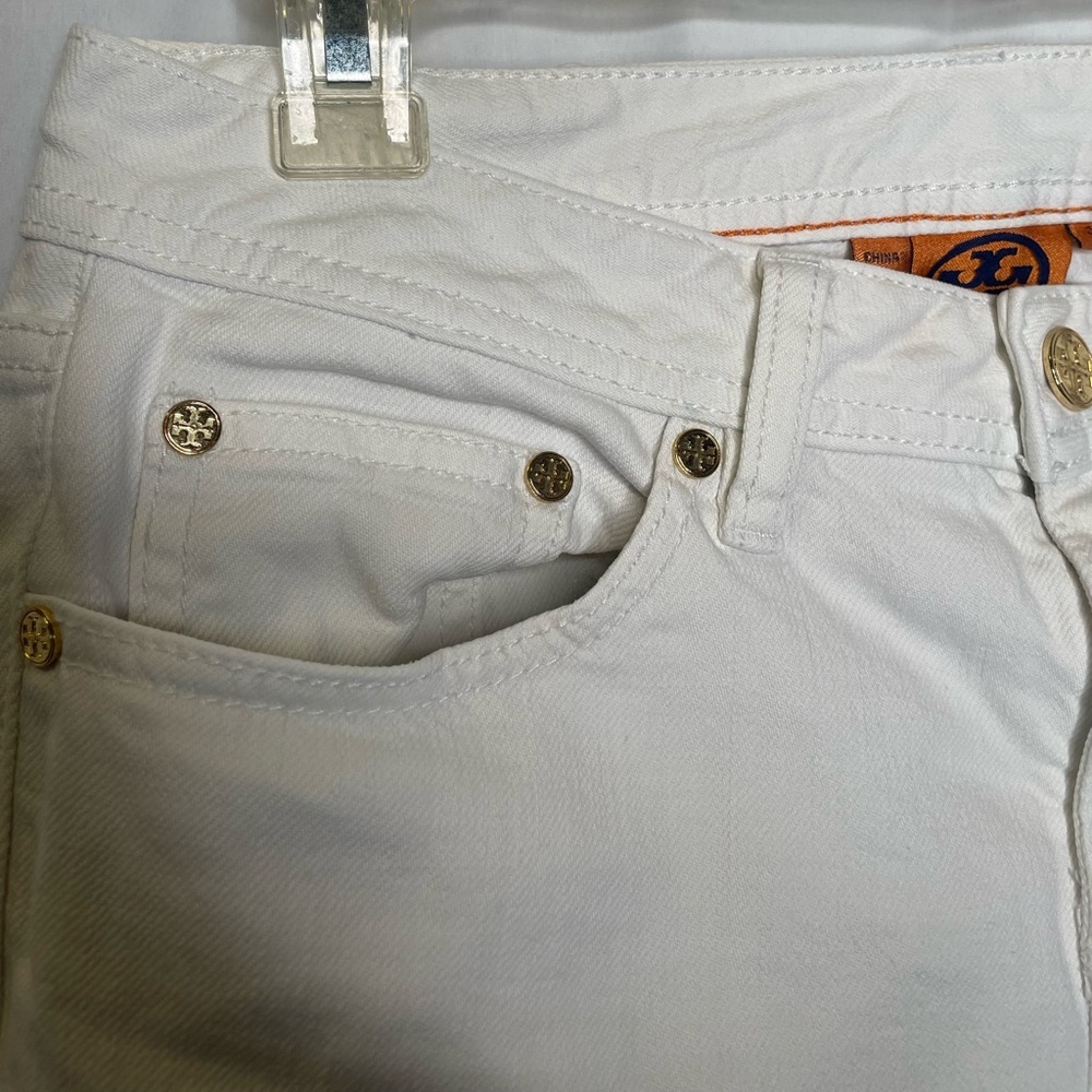 Tory Burch White Jeans Classic Tory Boot - Picture 6 of 13